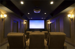 Private home cinema, project imagery for Audio Innovations